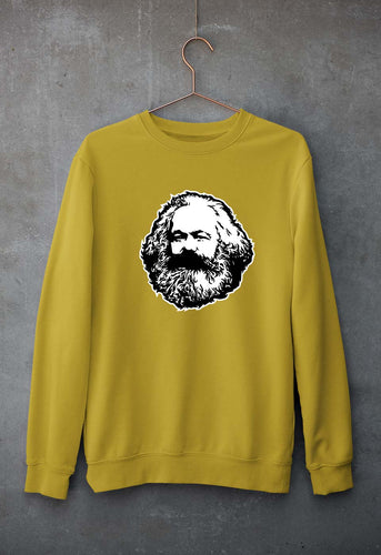 Karl Marx Unisex Sweatshirt for Men/Women-Mustard Yellow-Ektarfa.online