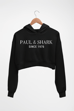 Load image into Gallery viewer, Paul &amp; Shark Crop HOODIE FOR WOMEN-Black-Ektarfa.online
