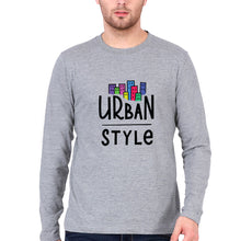 Load image into Gallery viewer, Urban Style Full Sleeves T-Shirt for Men-Grey Melange-Ektarfa.online
