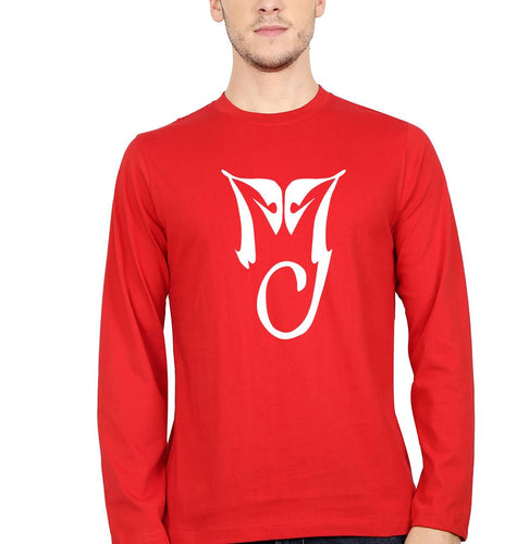 Michael Jackson (MJ) Full Sleeves T-Shirt for Men-Red-Ektarfa.online