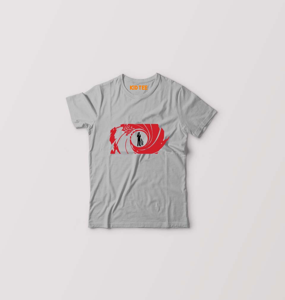 James Bond 007 Kids T-Shirt for Boy/Girl-Grey-Ektarfa.online