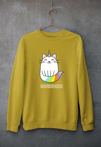 Cat Unicorn Unisex Sweatshirt for Men/Women-Mustard Yellow-Ektarfa.online