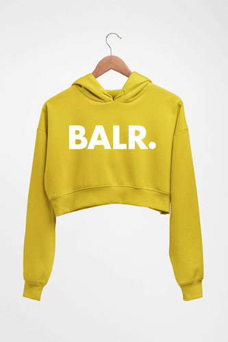 BALR Crop HOODIE FOR WOMEN-Mustard Yellow-Ektarfa.online