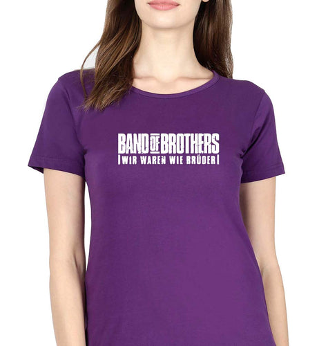 Band of Brothers T-Shirt for Women-Purple-Ektarfa.online
