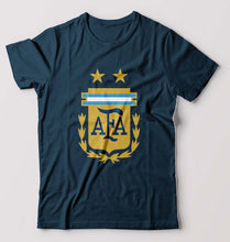 Load image into Gallery viewer, Argentina Football T-Shirt for Men-S(38 Inches)-Petrol Blue-Ektarfa.online
