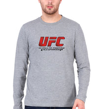 Load image into Gallery viewer, UFC Full Sleeves T-Shirt for Men-S(38 Inches)-Grey Melange-Ektarfa.online
