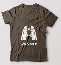 Load image into Gallery viewer, Runner Running T-Shirt for Men-Olive Green-Ektarfa.online

