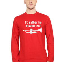Load image into Gallery viewer, Trumpet Love Full Sleeves T-Shirt for Men-Red-Ektarfa.online
