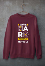 Load image into Gallery viewer, Work Hard Unisex Sweatshirt for Men/Women-S(40 Inches)-Maroon-Ektarfa.online
