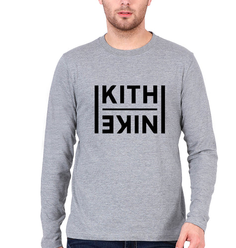 Kith Full Sleeves T-Shirt for Men-Grey Melange-Ektarfa.online