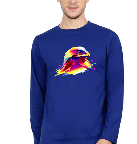 Eagle Full Sleeves T-Shirt for Men-royal blue-Ektarfa.online