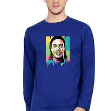 Load image into Gallery viewer, Ronaldinho Full Sleeves T-Shirt for Men-S(38 Inches)-Royal blue-Ektarfa.online
