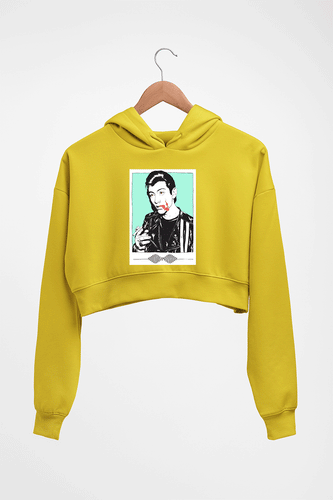 Arctic Monkeys Crop HOODIE FOR WOMEN-Mustard Yellow-Ektarfa.online