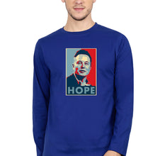 Load image into Gallery viewer, Elon Musk Hope Full Sleeves T-Shirt for Men-Royal Blue-Ektarfa.online
