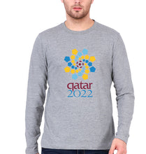Load image into Gallery viewer, FIFA World Cup Qatar 2022 Full Sleeves T-Shirt for Men-Grey Melange-Ektarfa.online

