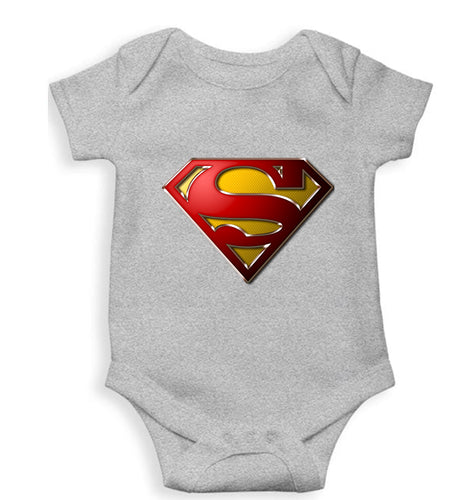 Superman Superhero Kids Romper For Baby Boy/Girl-0-5 Months(18 Inches)-Grey-Ektarfa.online