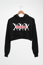 Load image into Gallery viewer, xxxtentaction Crop HOODIE FOR WOMEN-Black-Ektarfa.online
