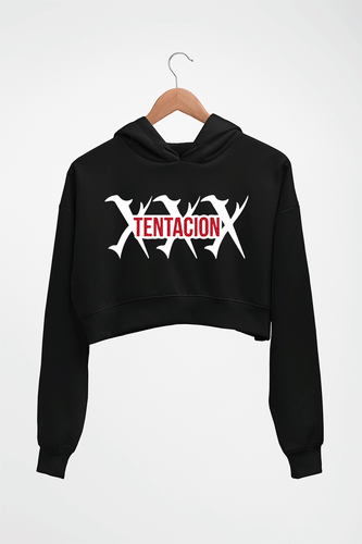 xxxtentaction Crop HOODIE FOR WOMEN-Black-Ektarfa.online