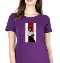 Load image into Gallery viewer, Bruce Lee T-Shirt for Women-XS(32 Inches)-Purple-Ektarfa.online
