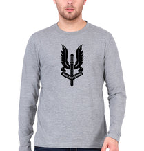 Load image into Gallery viewer, Who Dares Wins Balidaan Army Full Sleeves T-Shirt for Men-Grey Melange-Ektarfa.online
