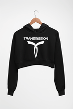 Load image into Gallery viewer, Transmission Crop HOODIE FOR WOMEN-Black-Ektarfa.online

