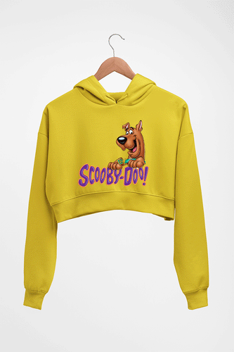 Scooby Doo Crop HOODIE FOR WOMEN-Mustard Yellow-Ektarfa.online