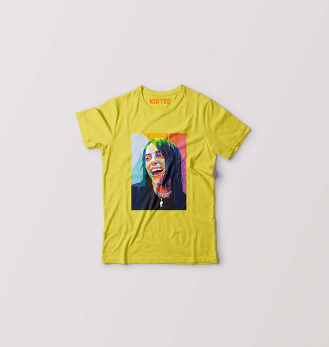 Billie Eilish Kids T-Shirt for Boy/Girl-Yellow-Ektarfa.online
