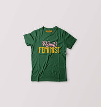 Load image into Gallery viewer, Feminist Kids T-Shirt for Boy/Girl-0-1 Year(20 Inches)-Dark Green-Ektarfa.online
