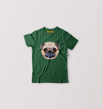 Load image into Gallery viewer, Pug Dog Kids T-Shirt for Boy/Girl-0-1 Year(20 Inches)-Dark Green-Ektarfa.online
