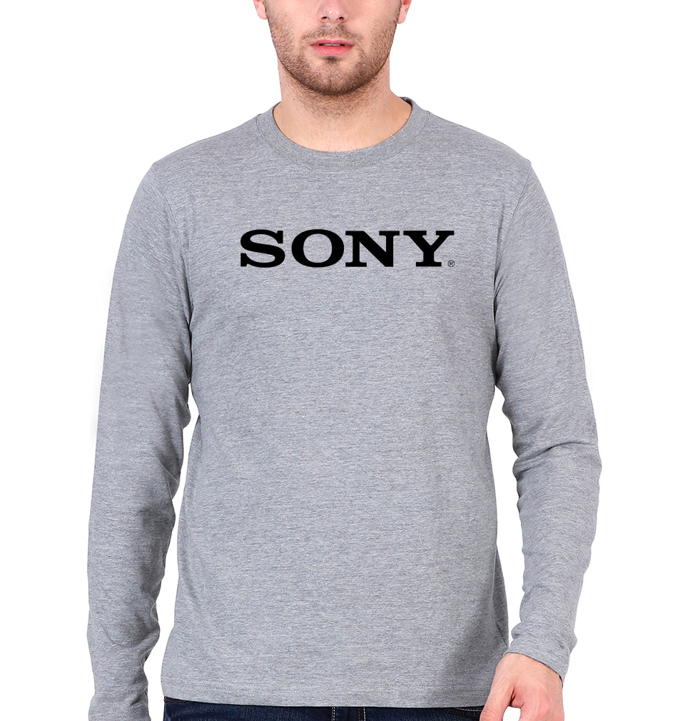 Sony Full Sleeves T-Shirt for Men-Grey Melange-Ektarfa.online