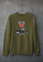 Load image into Gallery viewer, Triumph Motorcycles Unisex Sweatshirt for Men/Women-S(40 Inches)-Olive Green-Ektarfa.online
