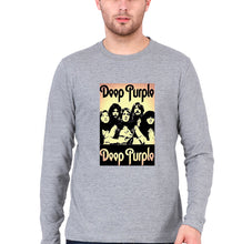 Load image into Gallery viewer, Deep Purple Full Sleeves T-Shirt for Men-Grey Melange-Ektarfa.online

