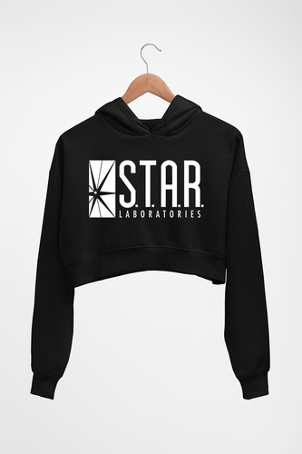 Star laboratories Crop HOODIE FOR WOMEN-Black-Ektarfa.online