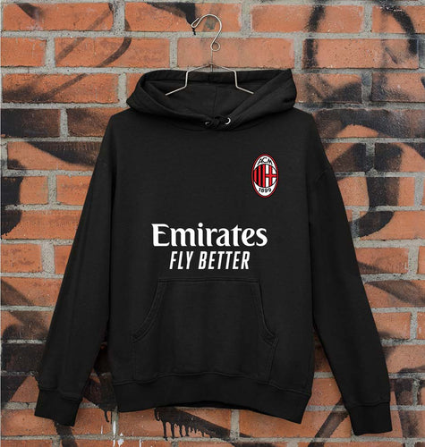 A.C. Milan 2021-22 Unisex Hoodie for Men/Women-Black-Ektarfa.online