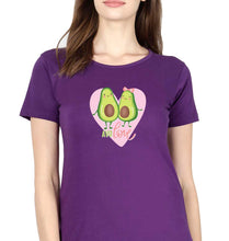 Load image into Gallery viewer, Avocado Love T-Shirt for Women-Purple-Ektarfa.online
