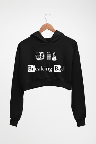 Breaking Bad Crop HOODIE FOR WOMEN-Black-Ektarfa.online
