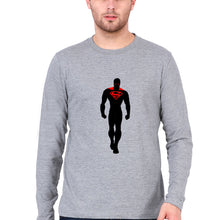 Load image into Gallery viewer, Superman Superhero Full Sleeves T-Shirt for Men-Grey Melange-Ektarfa.online

