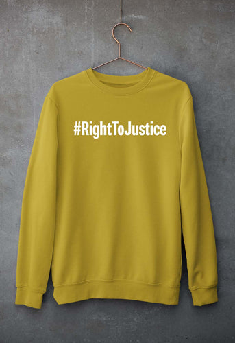 Right to Justice Unisex Sweatshirt for Men/Women-Mustard Yellow-Ektarfa.online