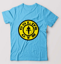 Load image into Gallery viewer, Gold&#39;s Gym T-Shirt for Men-S(38 Inches)-Light Blue-Ektarfa.online
