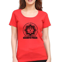 Load image into Gallery viewer, Magnetic fields T-Shirt for Women-XS(32 Inches)-Red-Ektarfa.online
