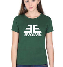 Load image into Gallery viewer, Evolve T-Shirt for Women-XS(32 Inches)-Dark Green-Ektarfa.online
