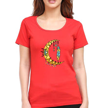 Load image into Gallery viewer, Dream Catcher Moon T-Shirt for Women-Red-Ektarfa.online
