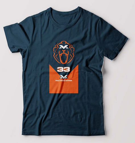 Max Verstappen T-Shirt for Men-S(38 Inches)-Petrol Blue-Ektarfa.online