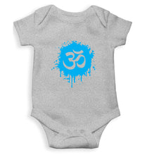 Load image into Gallery viewer, Hindi Om Kids Romper For Baby Boy/Girl-0-5 Months(18 Inches)-Grey-Ektarfa.online
