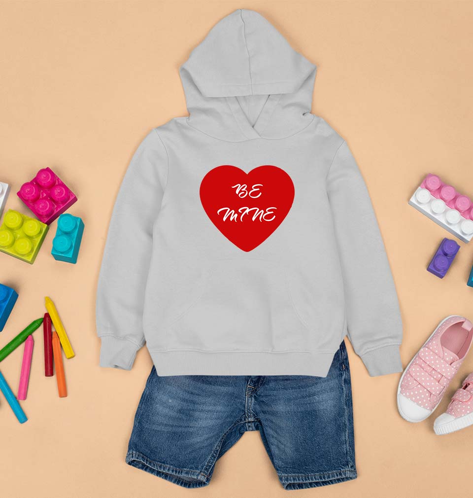 Be Mine Kids Hoodie for Boy/Girl-0-1 Year(22 Inches)-Grey-Ektarfa.online