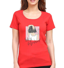 Load image into Gallery viewer, Stay Inspired T-Shirt for Women-XS(32 Inches)-Red-Ektarfa.online
