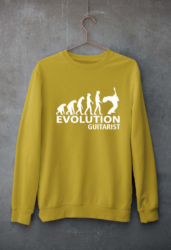 Guitarist Unisex Sweatshirt for Men/Women-Mustard Yellow-Ektarfa.online