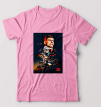 Load image into Gallery viewer, Max Verstappen T-Shirt for Men-S(38 Inches)-Light Baby Pink-Ektarfa.online

