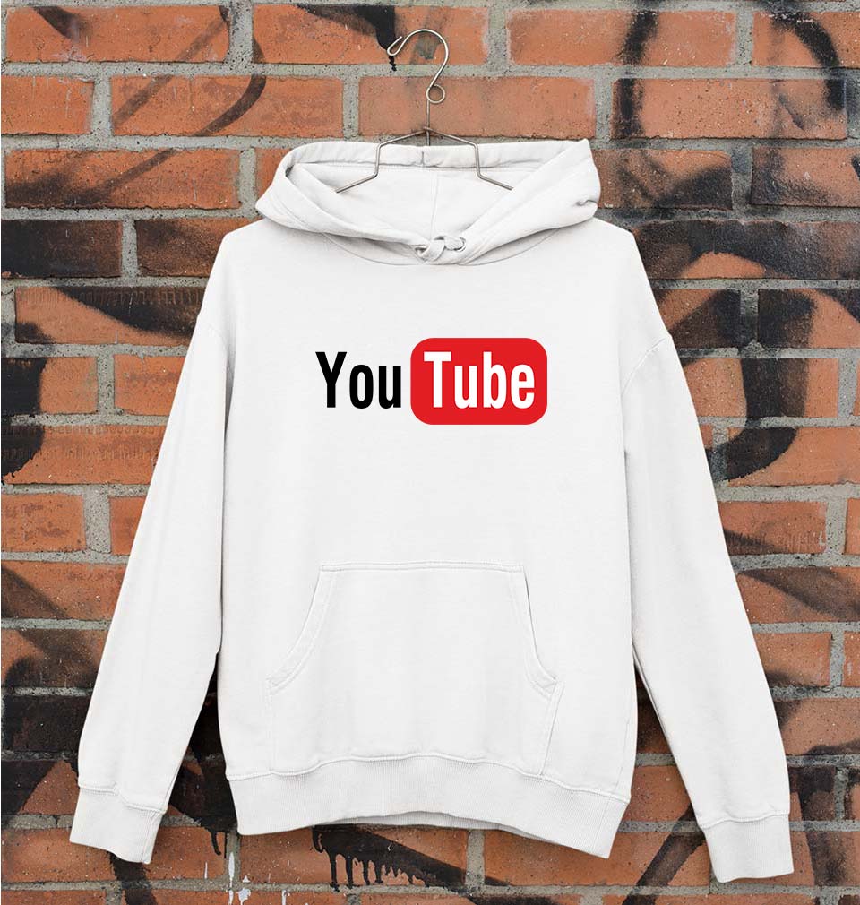 YouTube Unisex Hoodie for Men/Women-White-Ektarfa.online