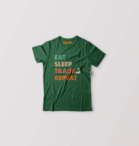 Share Market(Stock Market) Kids T-Shirt for Boy/Girl-0-1 Year(20 Inches)-Dark Green-Ektarfa.online